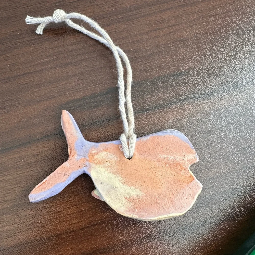 Handmade Fish Ornament 90’s Milky Periwinkle - Picture 3 of 4